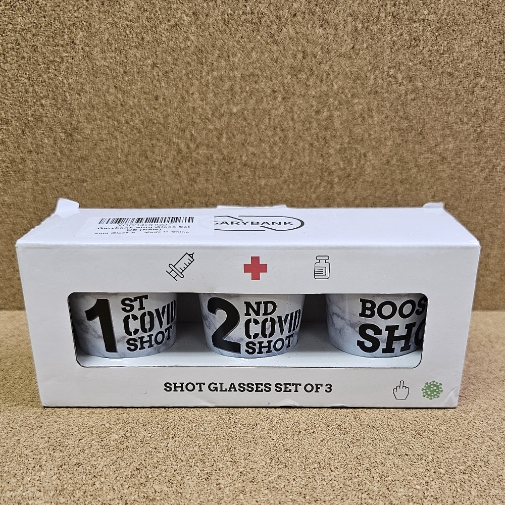 Garybank Shot Glasses Set Of 3. 1st , 2nd and Boost Shoot